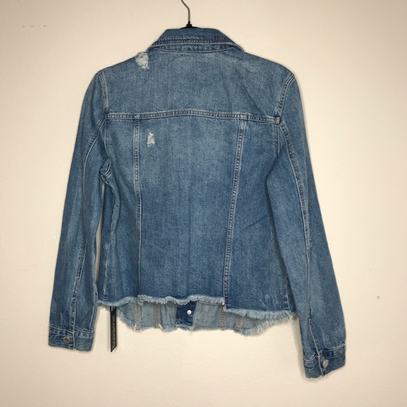 Blank NYC Light Blue Distressed Jean Jacket Women’s Small - Picture 4 of 11